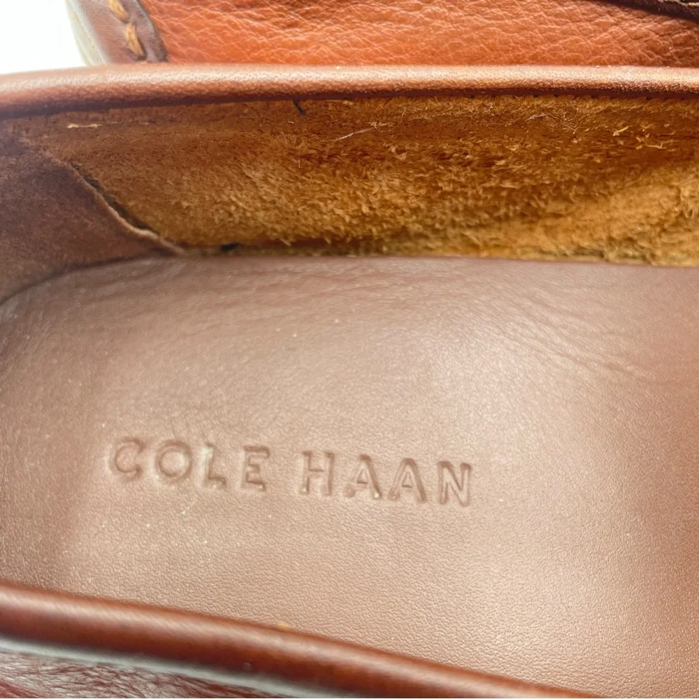 Mens Cole Haan Leather Driving Loafer Brown 8.5 Classic Casual Preppy Bit